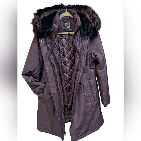 1 Madison Expedition Heritage Edition Parka Jacket Purple Pinot Like new! - Picture 7 of 13